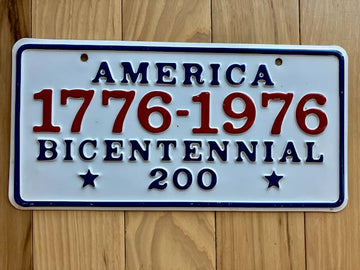 America 1976 Bicentennial, Metal Booster License Plate