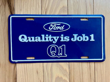 Ford, Quality is job 1 Booster License Plate