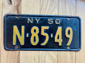 1950 New York License Plate