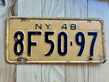 1948 New York License Plate