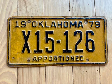 1979 Oklahoma Apportioned License Plate
