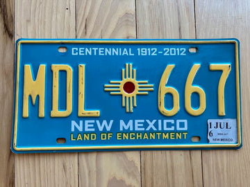 New Mexico Turquoise License Plate