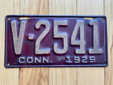 1929 Connecticut License Plate