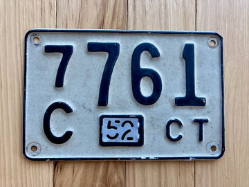 1952 Connecticut License Plate