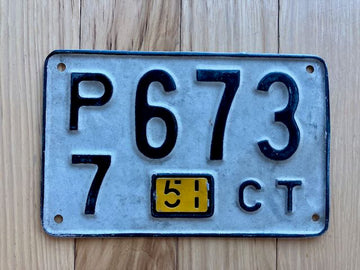 1951 Connecticut License Plate