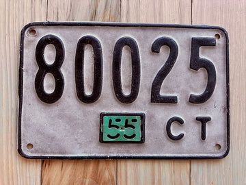 1955 Connecticut License Plate