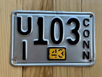 1943 Connecticut License Plate