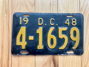 1948 Washington DC License Plate