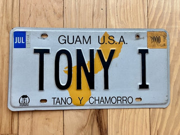 2000 Guam USA License Plate