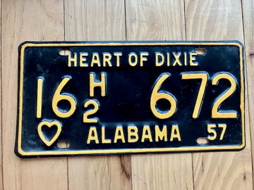 1957 Alabama License Plate