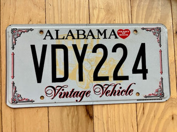 1996 Base Alabama Vintage Vehicle License Plate