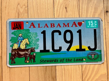 2015 Alabama Stewards of the Land License Plate