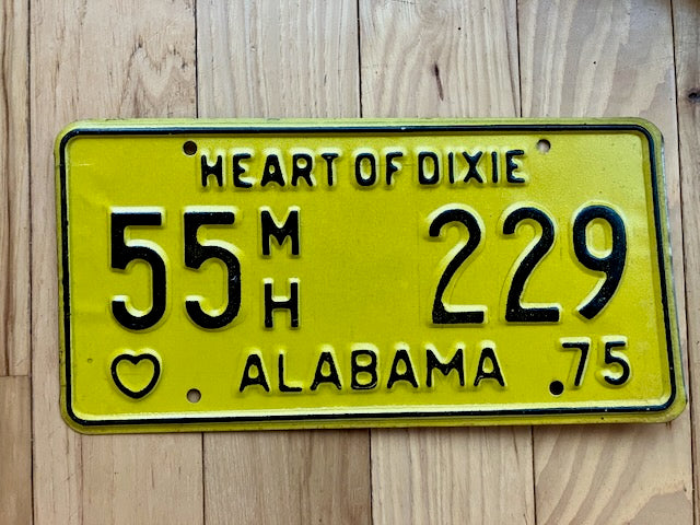 1975 Alabama Pike County License Plate