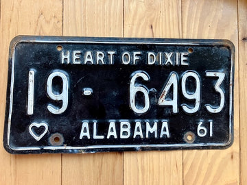 1961 Alabama Coffee County License Plate