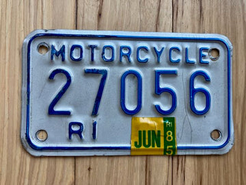 1985 Rhode Island Motorcycle License Plate
