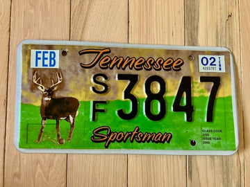 2002 Tennessee Sportsman License Plate