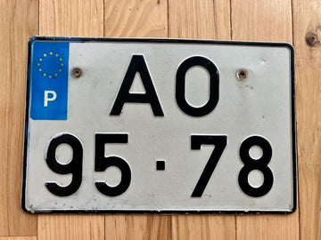 Larger Format Portugal License Plate