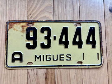 Uruguay Migues License Plate