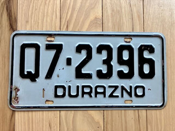 Uruguay Durazno License Plate