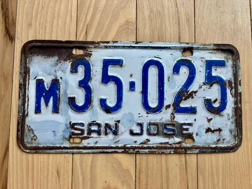 Uruguay San Jose License Plate