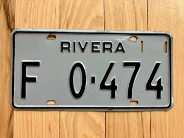 Uruguay Rivera License Plate