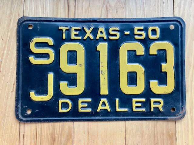 1950 Texas Dealer License plate