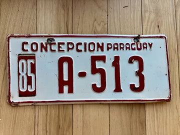 1985 Concepcion Paraguay License Plate