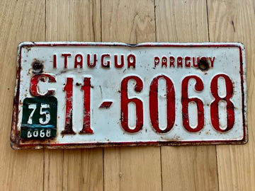 1975 Itaugua Paraguay License Plate