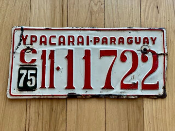 1975 Paraguay Ypacarai License Plate