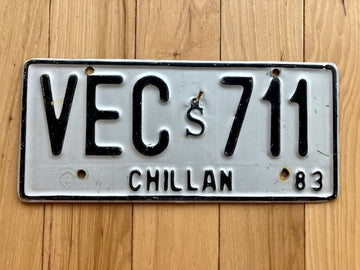 1983 Chile Chillan License Plate
