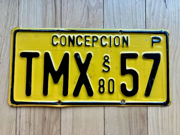 1980 Chile Concepcion License Plate