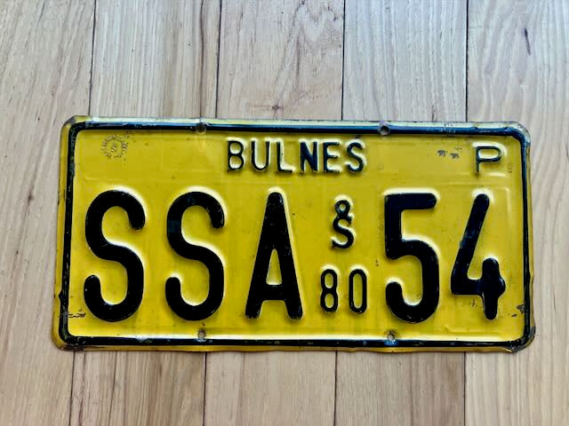 1980 Chile Bulnes License Plate