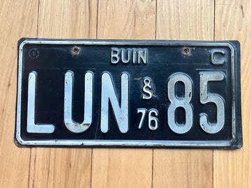 1976 Chile Buin Truck License Plate