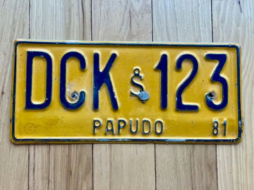 1981 Chile Papudo License Plate