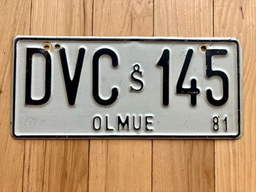 1981 Chile Olmue License Plate