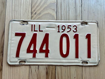 1953 Illinois License Plate