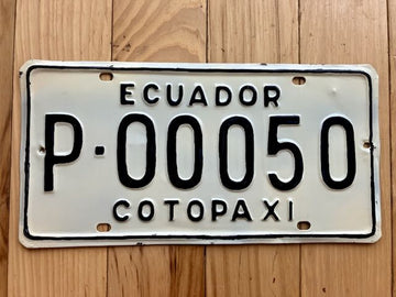 Ecuador Cotopaxi License Plate