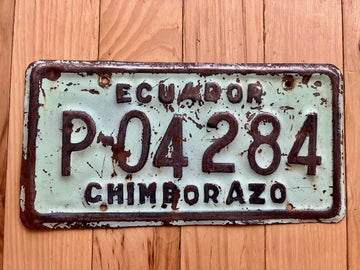 1973 Ecuador Chimdorazo License Plate