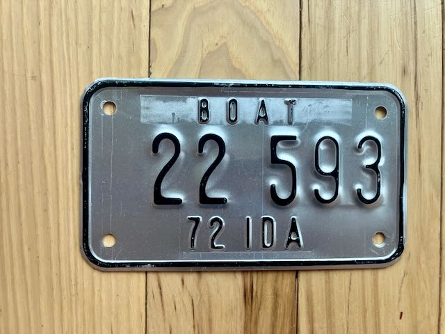 1972 Idaho Boat License Plate