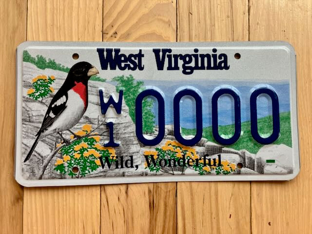 West Virginia Grosbeak Sample License Plate