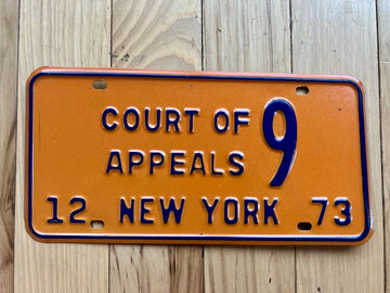 1973 New York Court of Appeals License Plate