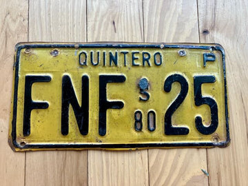 1980 Chile Quintero License Plate