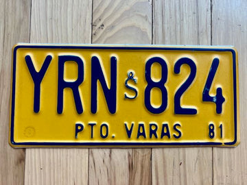 1981 Chile Pto Varas License Plate