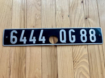 France License Plate (Damaged- Hole in Middle)