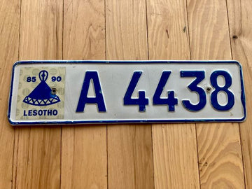 1985 to 1990 Lesotho License Plate