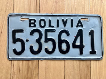 Bolivia License Plate