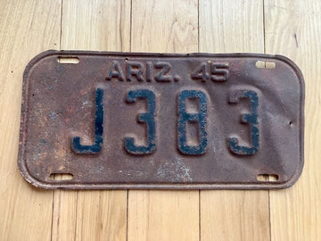 1945 Arizona License Plate