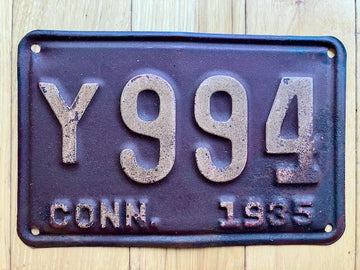 1935 Connecticut License Plate