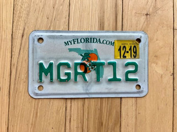 2019 Florida Motorcycle License Plate
