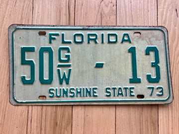 1973 Florida Washington County License Plate